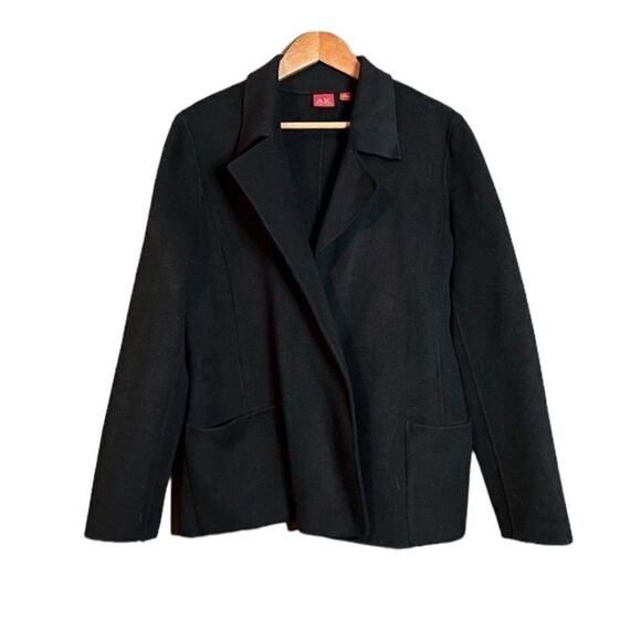 Anne Klein black wool blend coat. Size medium - Picture 1 of 12